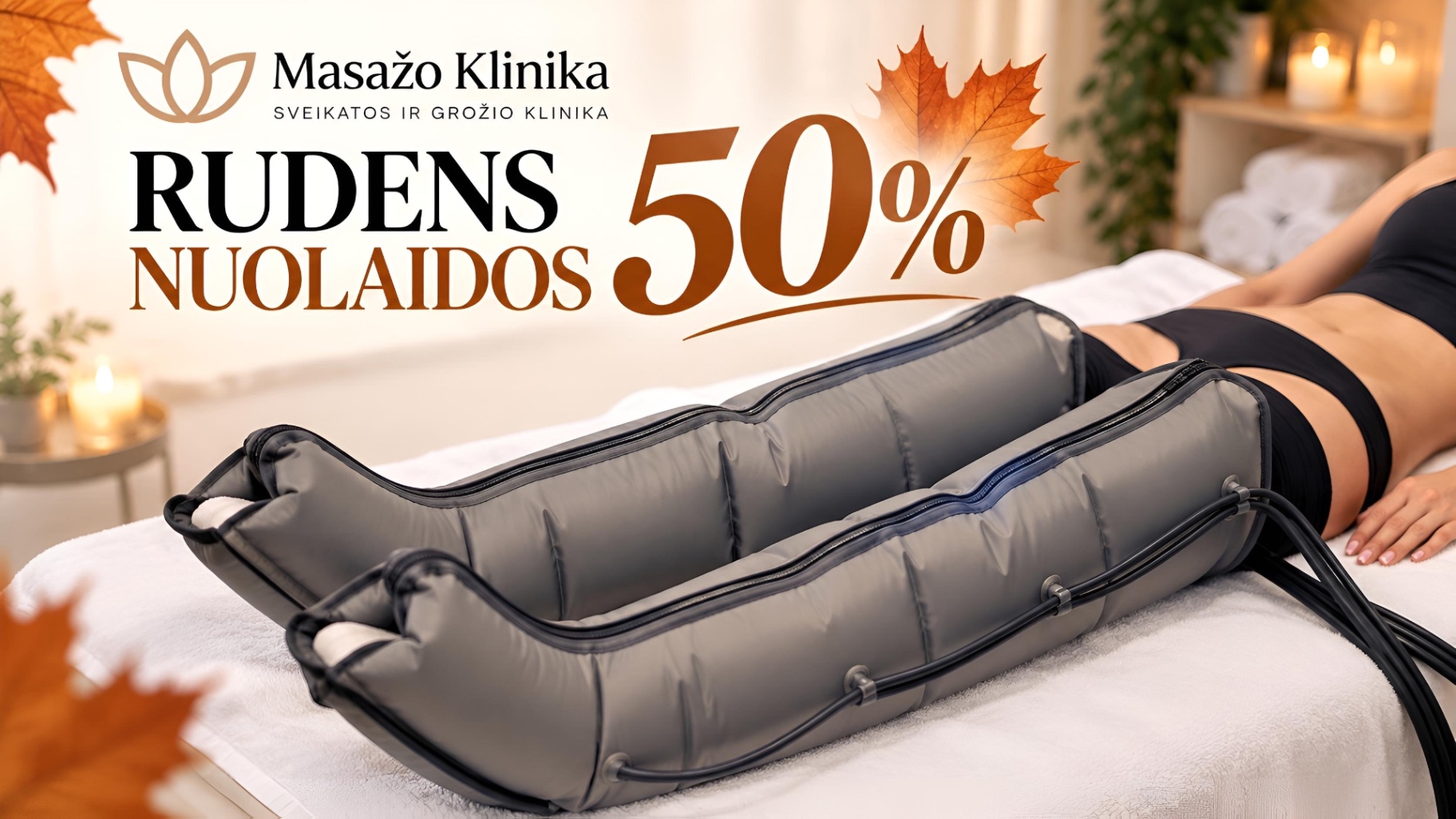 Presoterapija (limfodrenažinis masažas) Rudens nuolaidos